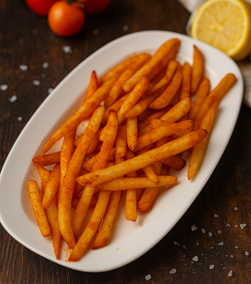Peri peri French fries at Sri Sri Cafe